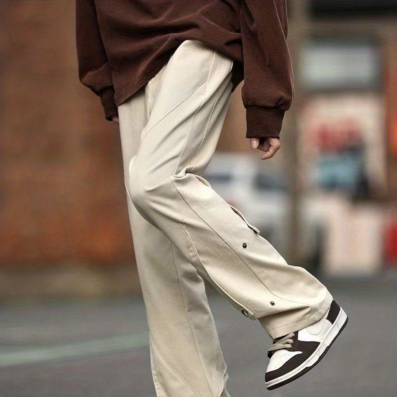 日係cityboy複古解構工裝褲男春秋新款美式高街直筒修身微喇褲子-細節圖5