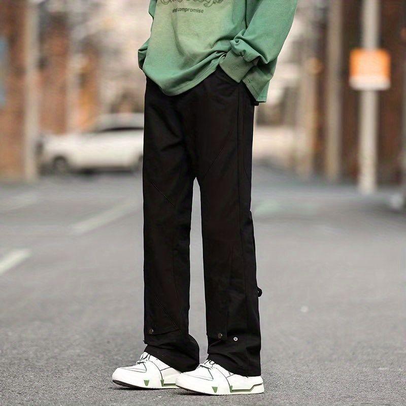 日係cityboy複古解構工裝褲男春秋新款美式高街直筒修身微喇褲子-細節圖6