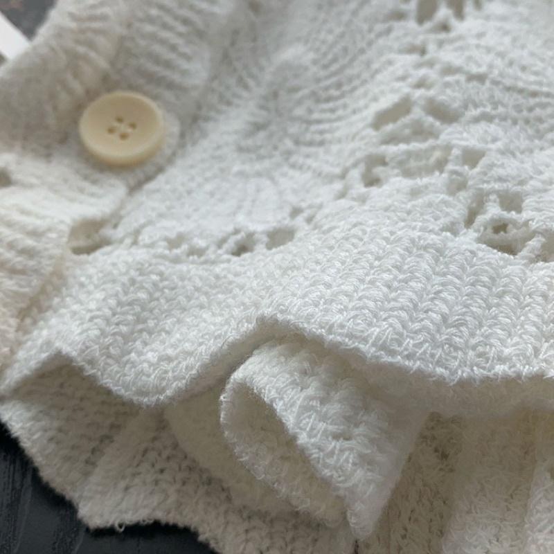 ｜ʜᴇʀꜱ｜現貨24H出貨！花朵鏤空刺繡蕾絲針織罩衫🌼 初夏清涼罩衫 韓系罩衫 防曬 遮陽 外罩 女生外套 韓國女裝-細節圖9