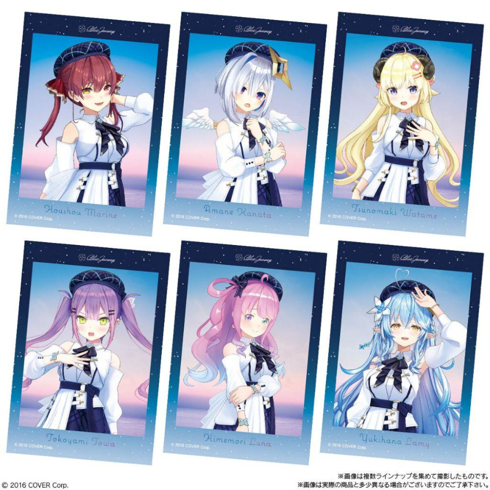 日版hololive 萬代貼紙卡 透明卡 夜明けのうた 白上湊阿庫婭兔田姬森常闇菈米尾丸mio貓又沙花叉獅白琉依-細節圖4