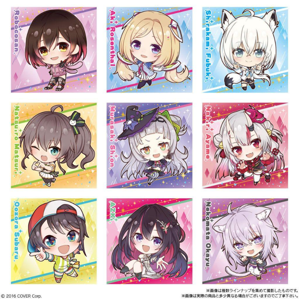 日版 萬代 hololive vol.2 第二彈 食玩貼紙 星街白上兔田azki夏色祭百鬼大空貓又蘿蔔子不知火天音-細節圖2