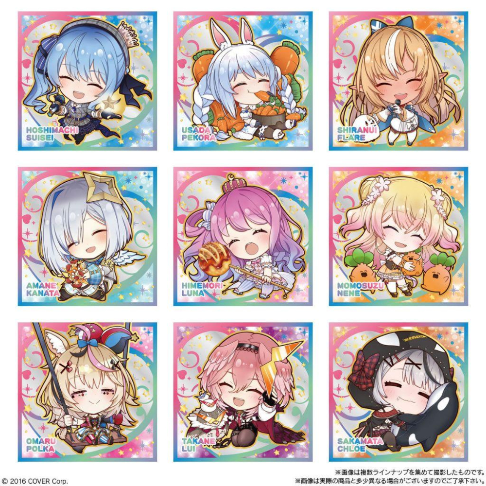 日版 萬代 hololive vol.2 第二彈 食玩貼紙 星街白上兔田azki夏色祭百鬼大空貓又蘿蔔子不知火天音-細節圖5