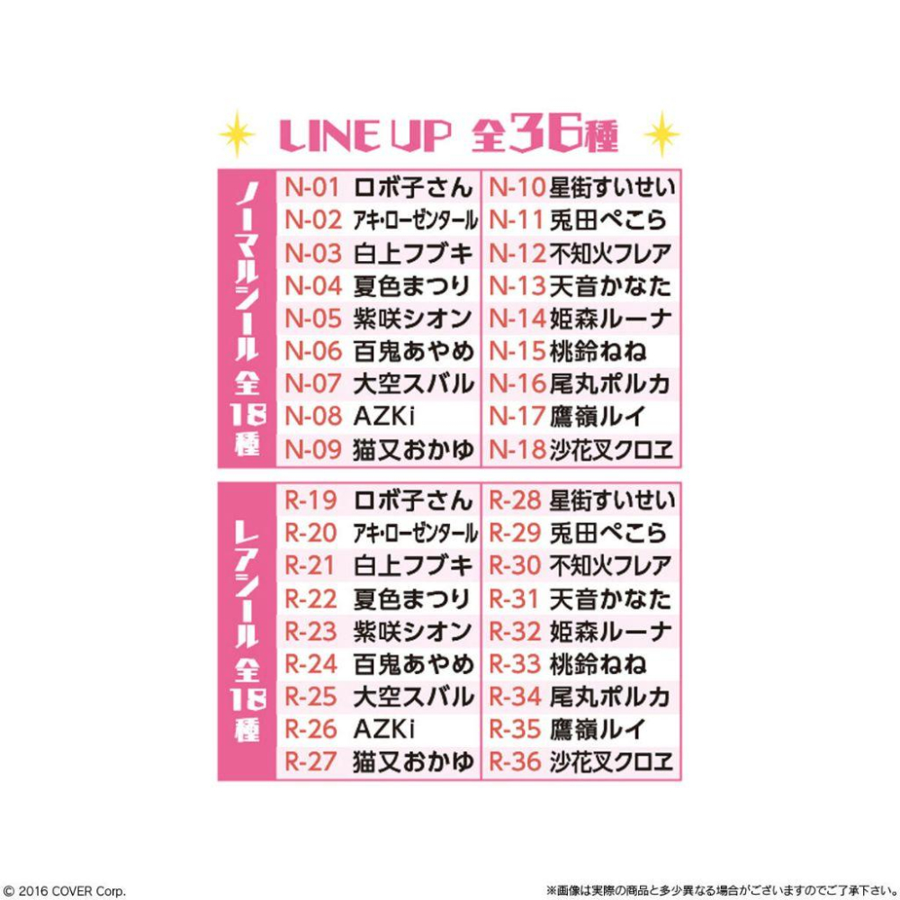 日版 萬代 hololive vol.2 第二彈 食玩貼紙 星街白上兔田azki夏色祭百鬼大空貓又蘿蔔子不知火天音-細節圖6