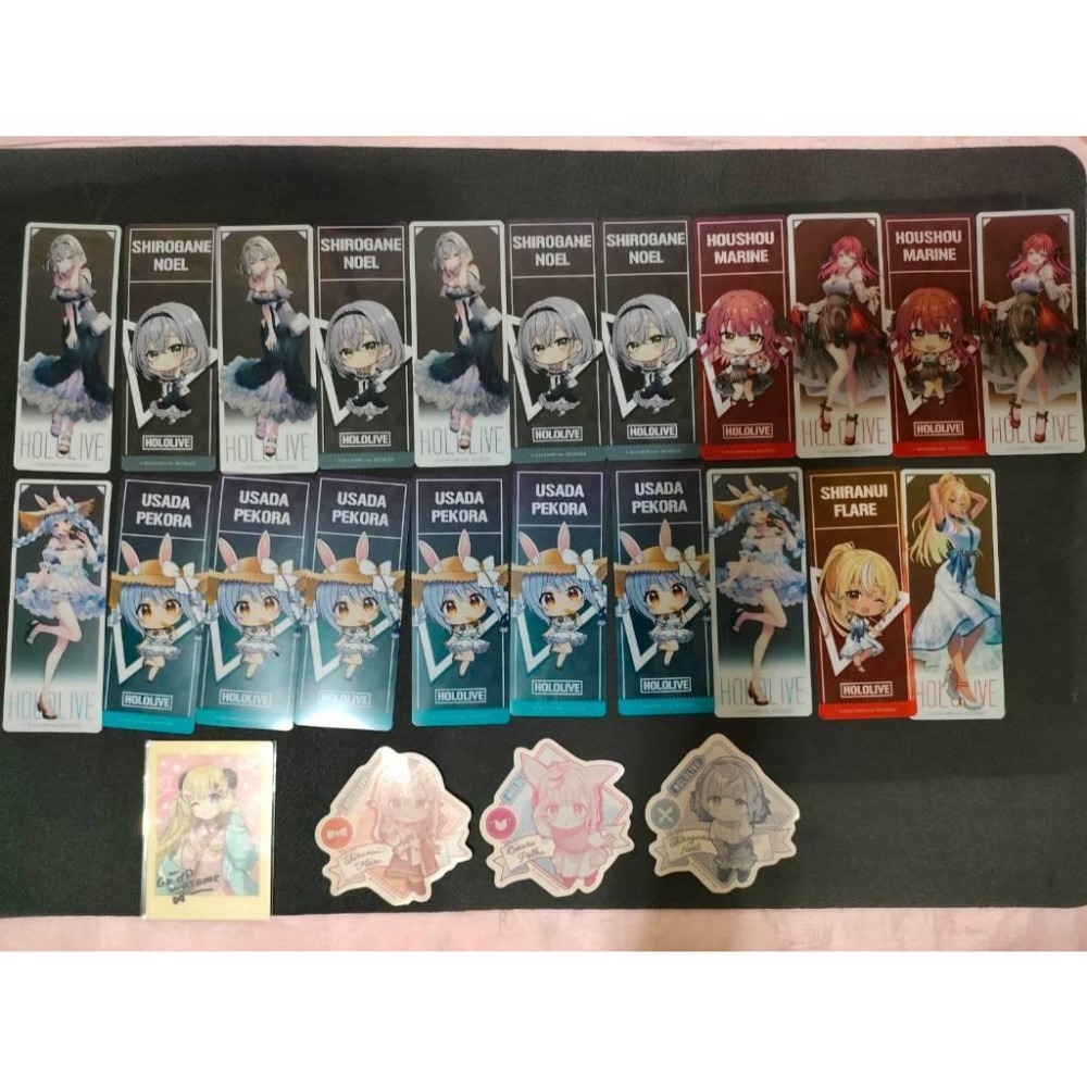hololive 白銀諾艾爾不知火芙蕾雅尾丸波爾卡寶鐘瑪琳兔田佩克拉角卷綿芽華生Ame  色紙收藏卡書籤貼紙-細節圖2