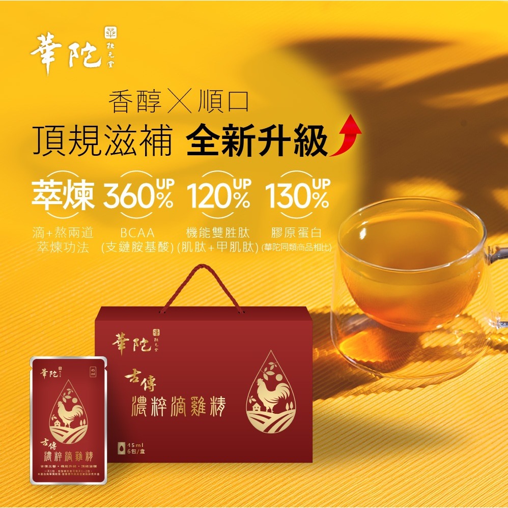 渼德堂－－－華陀古傳濃粹滴雞精/禮盒/送禮首選/魚膠原蛋白/雞中極品/無加一滴水/高吸收率/加熱即飲/可入菜-細節圖2