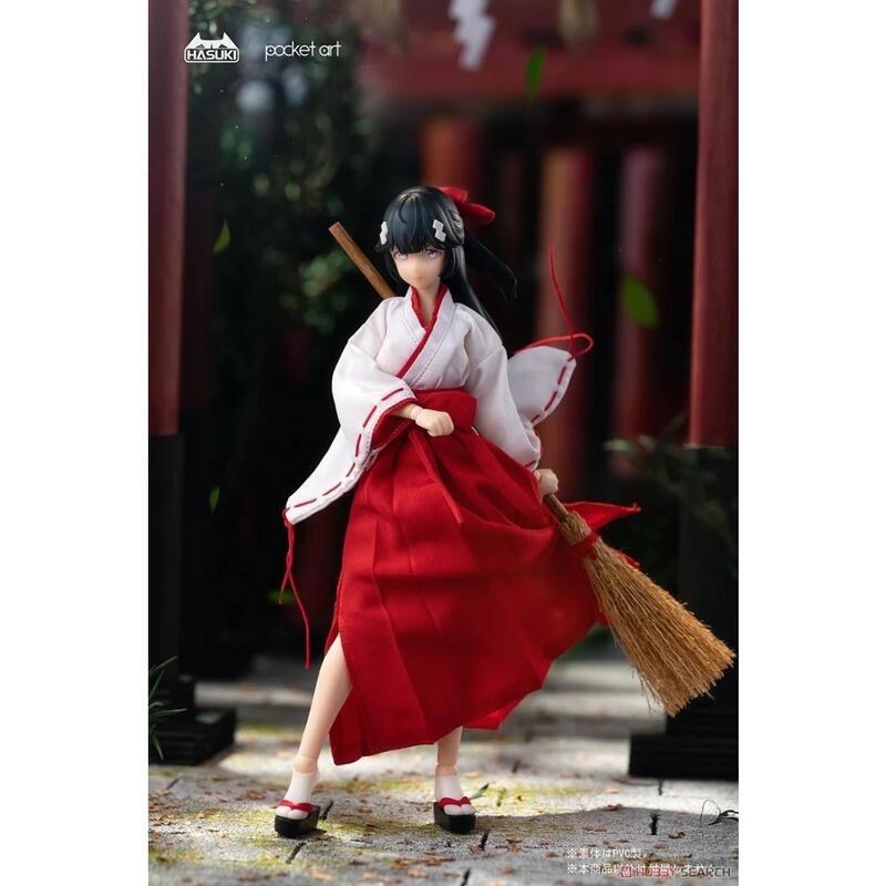 全新 HASUKI pocket art PA005 退魔巫女 ツバキ 椿 1/12 可動 完成品 正版現貨-細節圖3