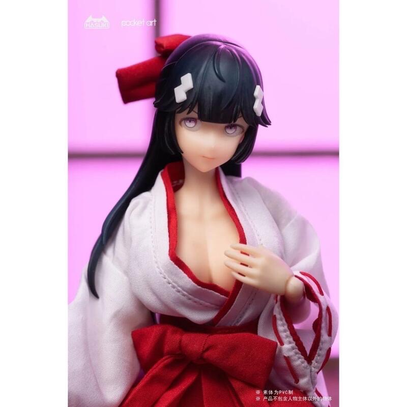 全新 HASUKI pocket art PA005 退魔巫女 ツバキ 椿 1/12 可動 完成品 正版現貨-細節圖5