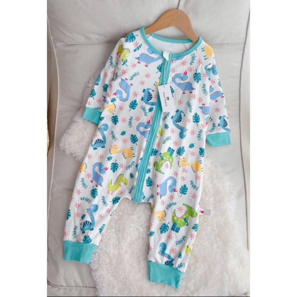 全新磨毛 分腿拉鍊睡衣 方便穿脫換尿布（M號）連身睡袋-細節圖4