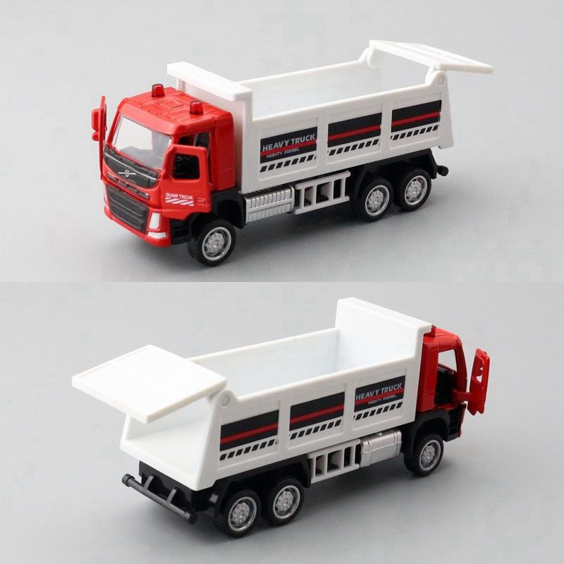 Volvo 砂石車 1:72模型車 重型卡車 VOLVO FM卡車頭 翻斗車 拉拉隊-細節圖4