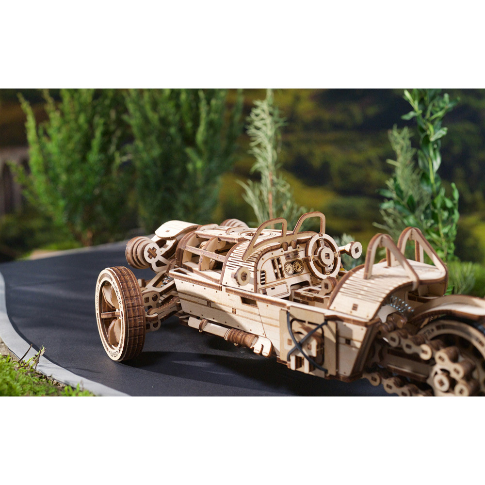 Ugears 摩根三輪跑車 UGR-S Wooden Model Kits DIY模型-細節圖3