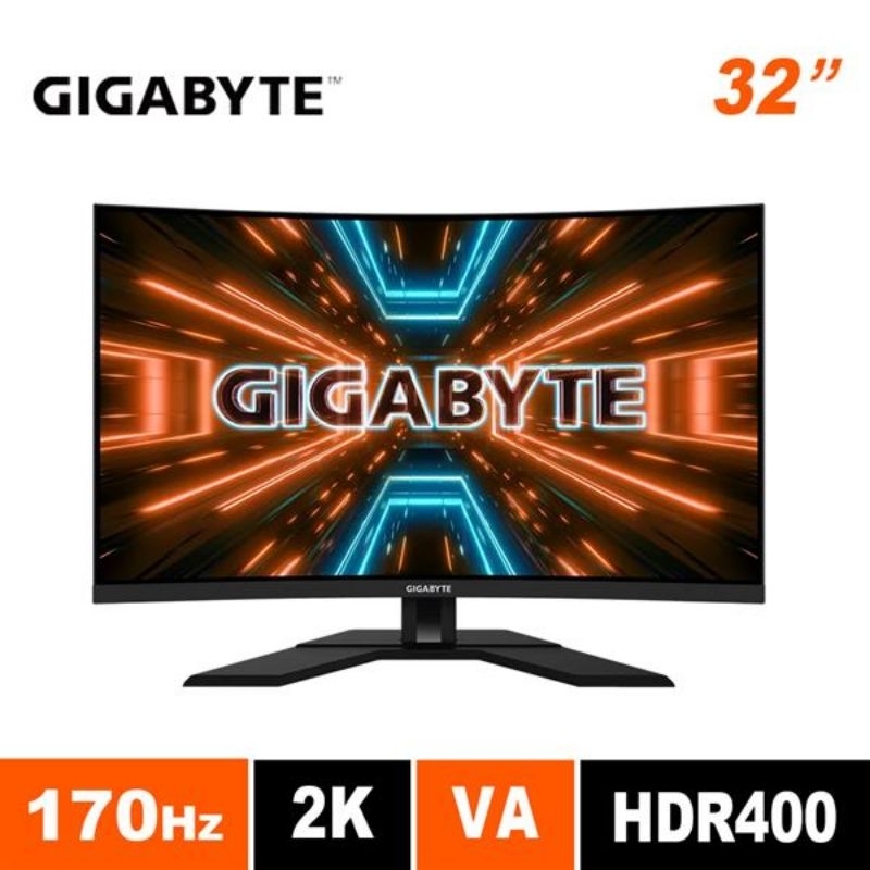 技嘉GIGABYTE螢幕 M32QC 32型曲面電競 170Hz HDR400 KVM曲面電競螢幕