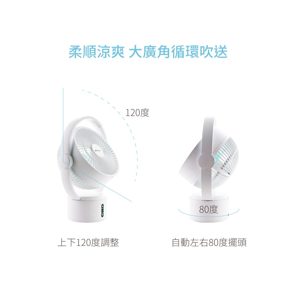 【SANSUI 山水】9吋美型智慧驅蚊循環充電DC扇 充電式風扇 SDF-0915-細節圖4