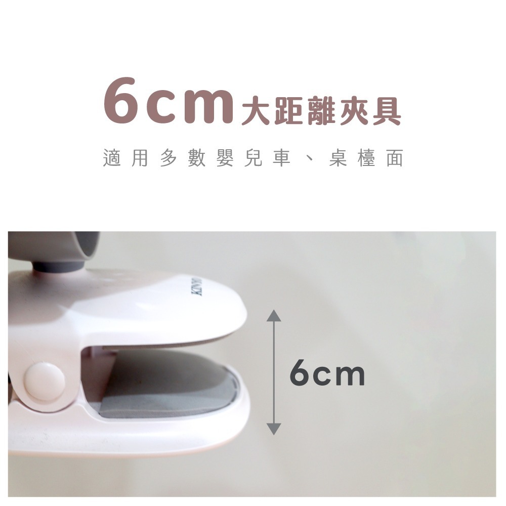 【KINYO】多功能小風扇 夾扇 立扇 行動電風扇 寵物車&娃娃車最強配件 UF168-細節圖6