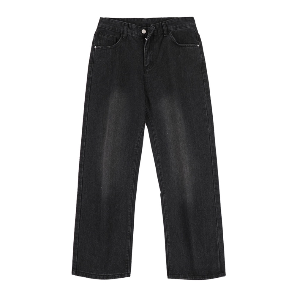 『SQ man』復古水洗漸變牛仔褲 男春秋美式直筒褲-細節圖3