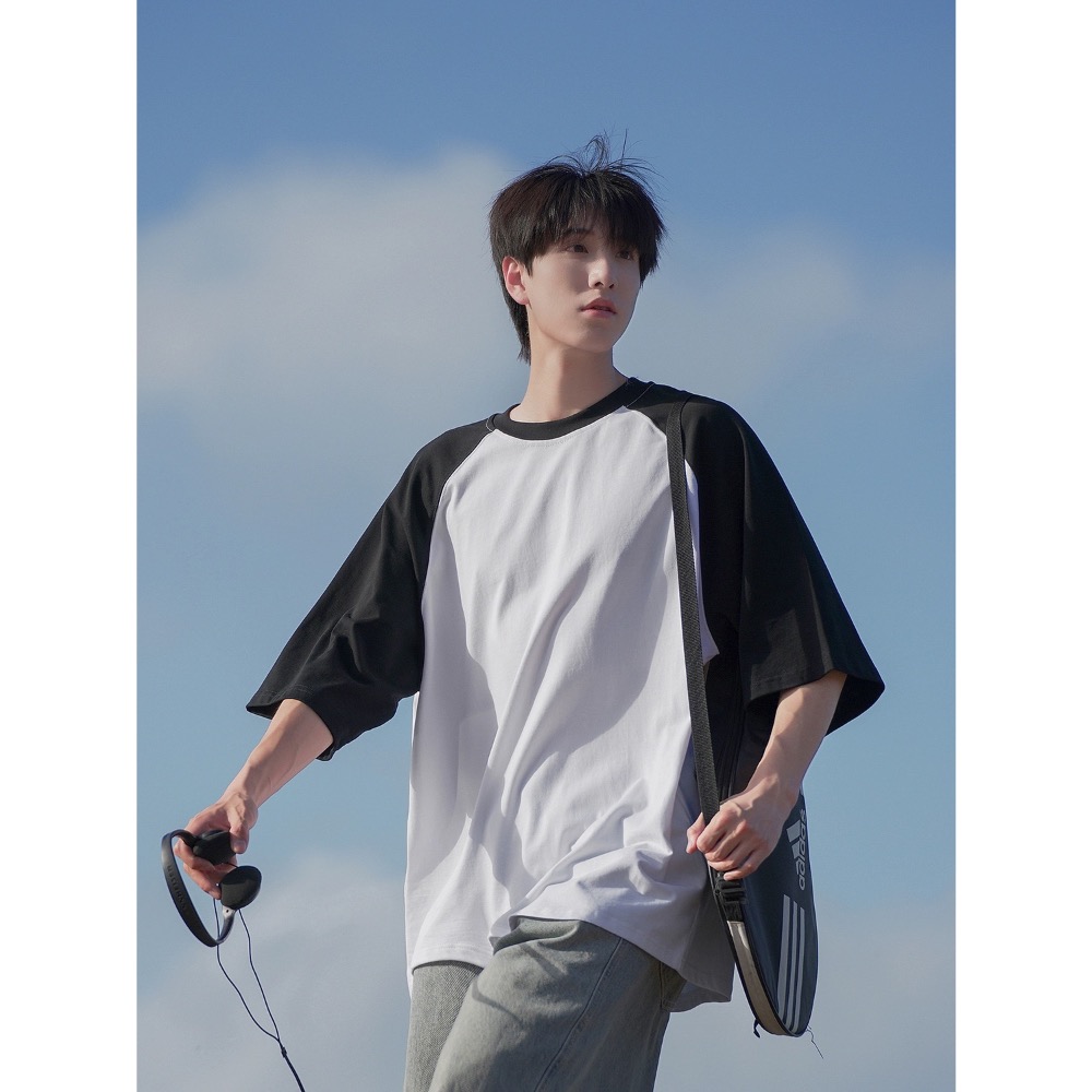 『SQ man』280g重磅t恤落肩款式 美式over size-細節圖3