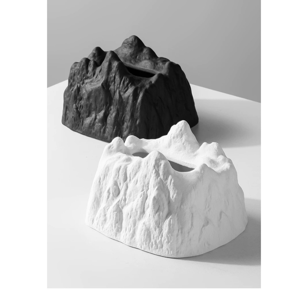 【OVERNOX】簡約太空高級感 流體火山岩陶瓷紙巾盒-細節圖4