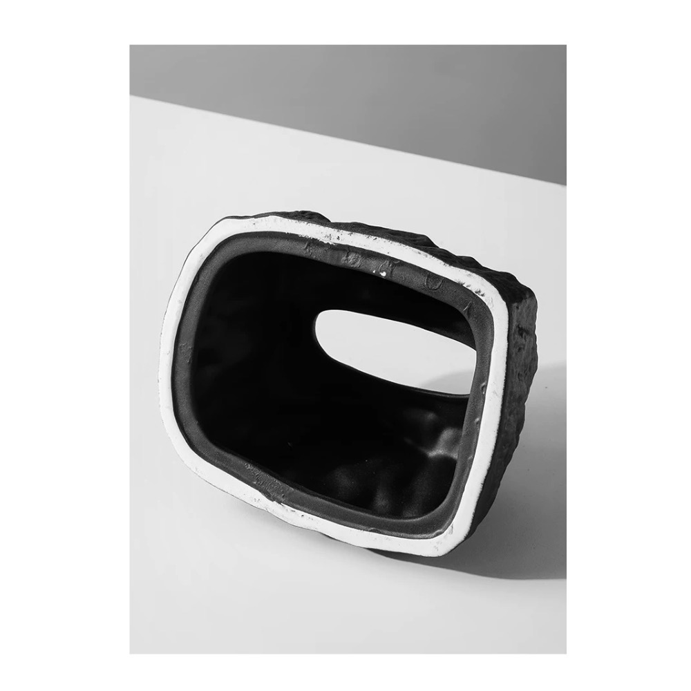 【OVERNOX】簡約太空高級感 流體火山岩陶瓷紙巾盒-細節圖7