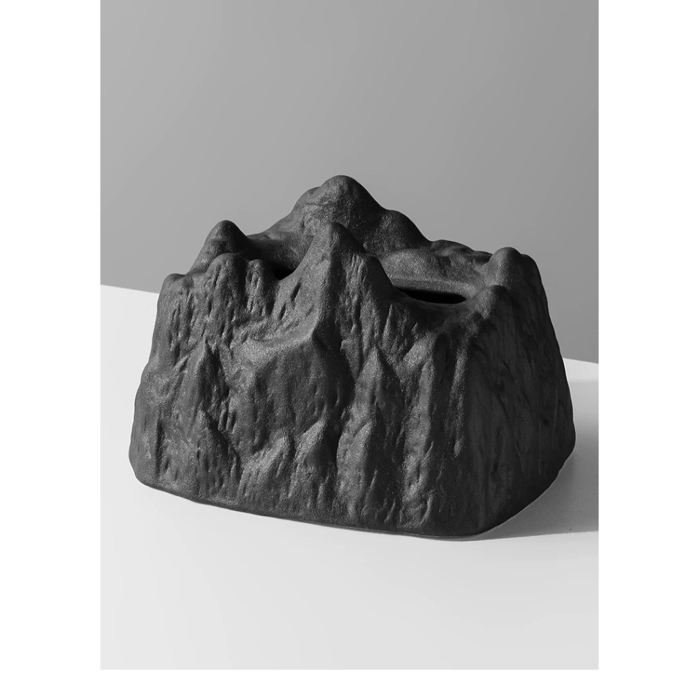 【OVERNOX】簡約太空高級感 流體火山岩陶瓷紙巾盒-規格圖8