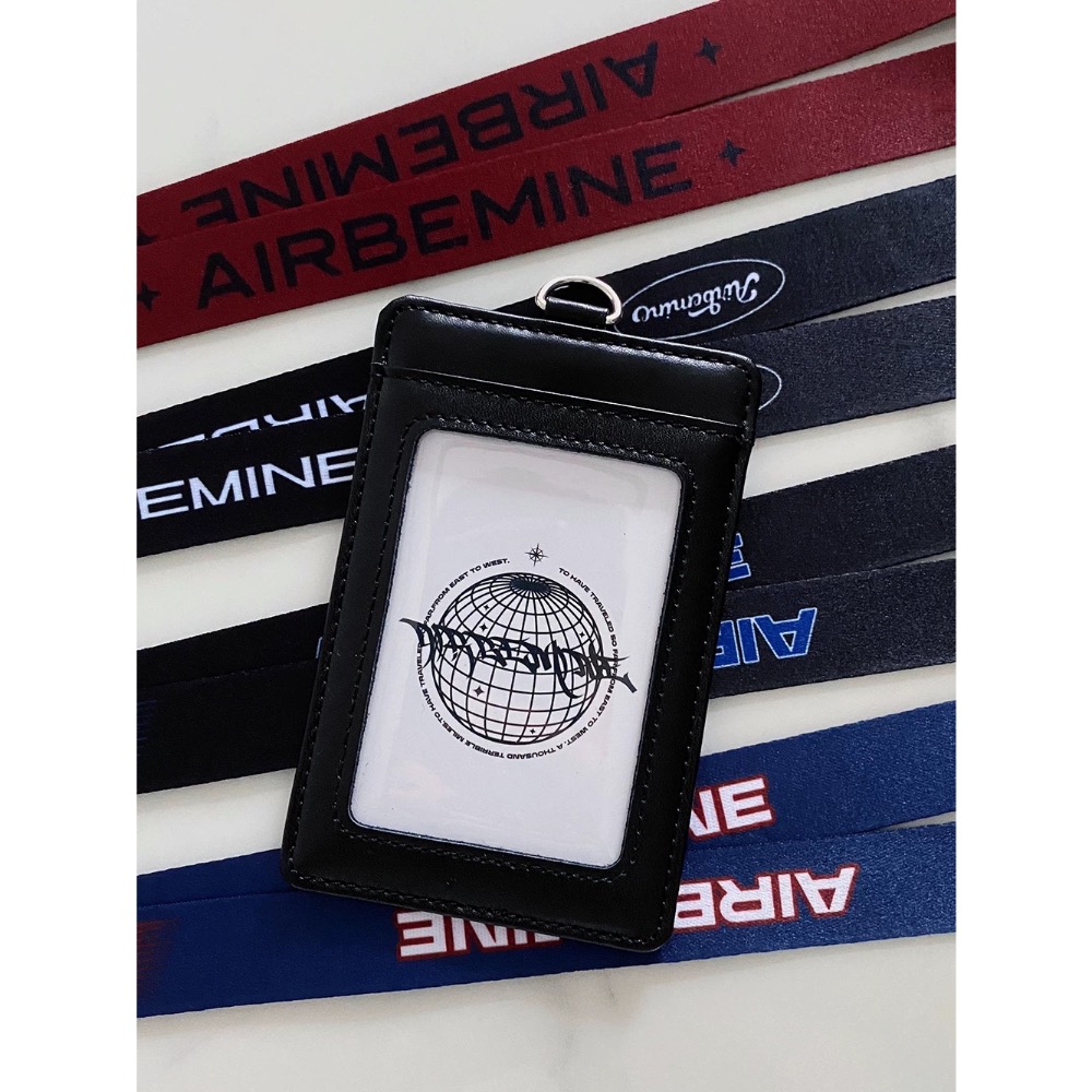【OVERNOX】AIRBEMINE®黑色真皮掛繩卡套-細節圖2