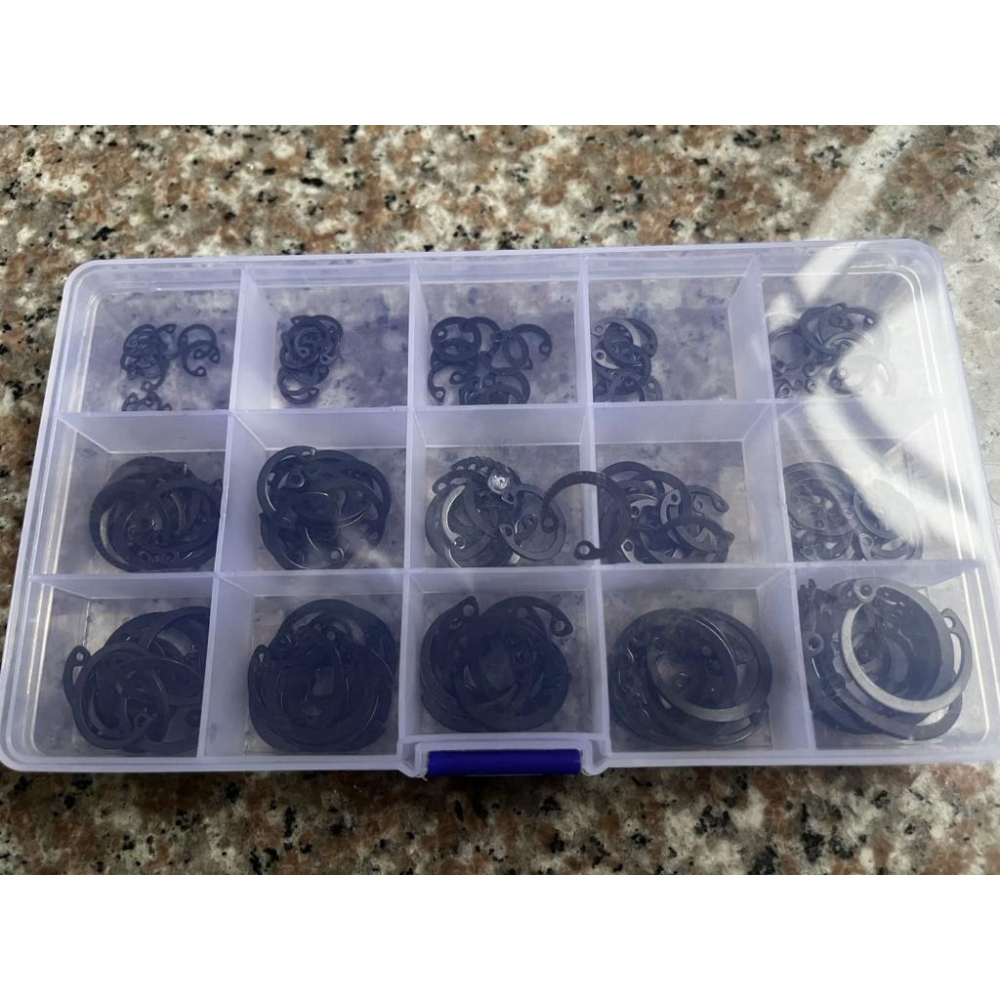 孔用C型扣環 15pcs C型環 C型卡簧 錳鋼 304 不鏽鋼 C型扣環 孔用-細節圖6