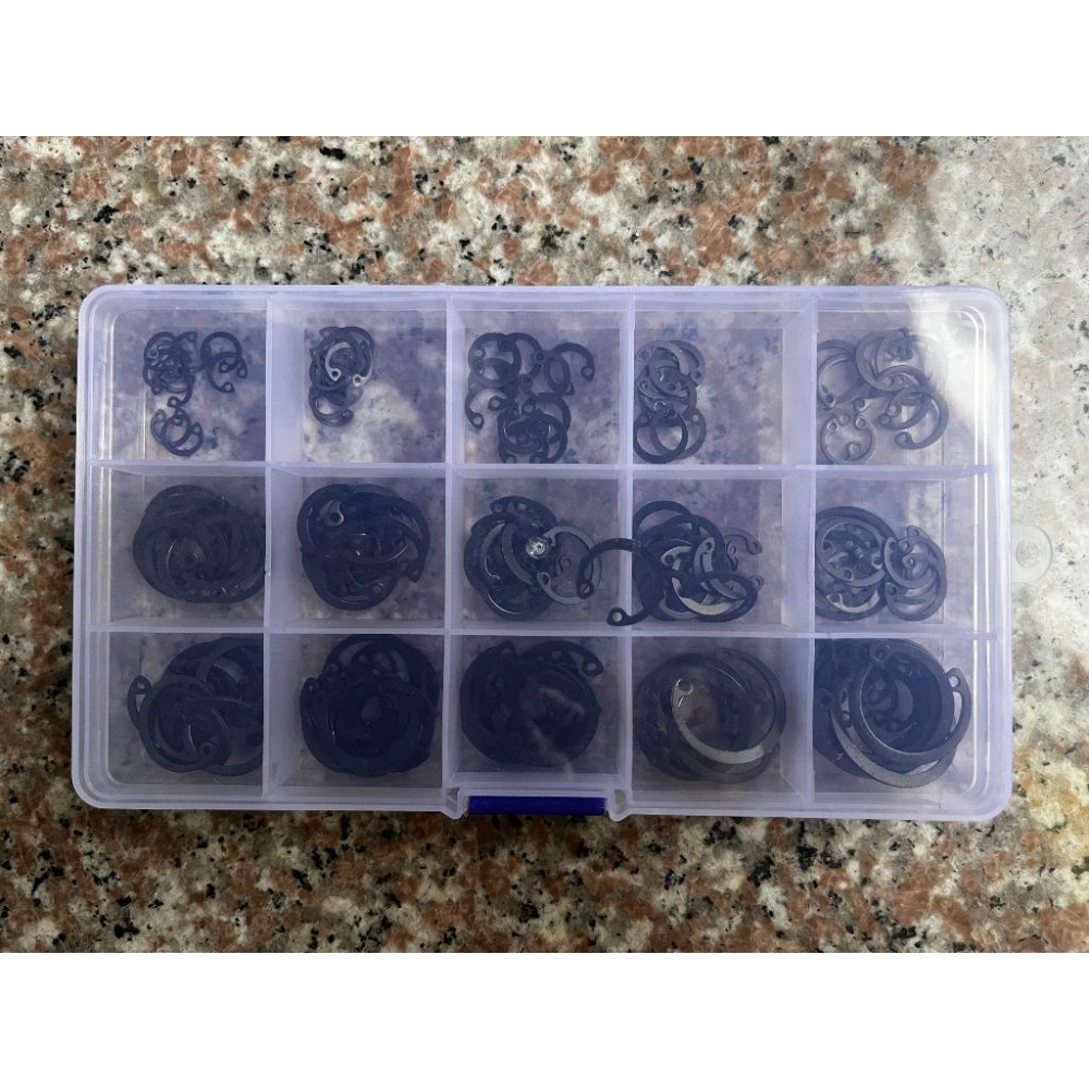 孔用C型扣環 15pcs C型環 C型卡簧 錳鋼 304 不鏽鋼 C型扣環 孔用-細節圖7