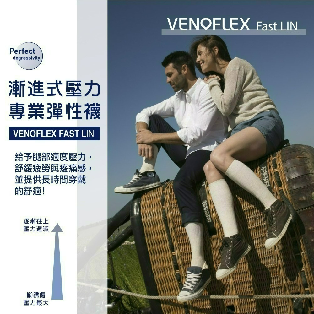 【法國途安】FLIAD快穿亞麻彈性小腿襪/女 壓力襪 彈性襪 漸進式壓力 快穿易拉/柔軟透氣 法國製 康到家-細節圖8