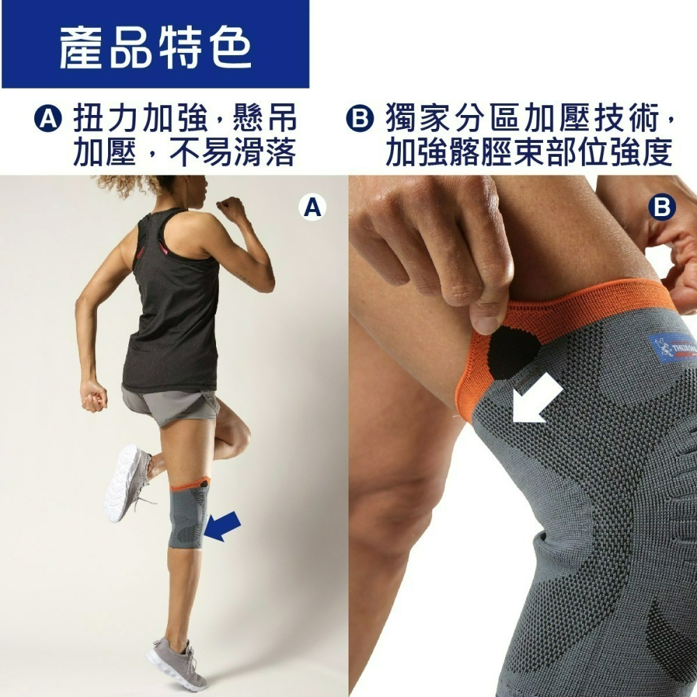 【法國途安】0354 彈性側條運動護膝 護膝 支撐條護膝 髂脛束加強 扭轉防護 慢跑 瑜珈 運動防護 康到家-細節圖4