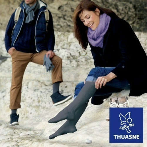 【法國途安FLAD】快穿羊毛保暖 彈性小腿襪/女 壓力襪 漸進式壓力 法國原裝 康到家-細節圖3