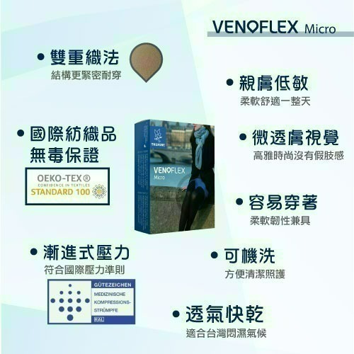 【法國途安】MAD 小腿襪 壓力襪 彈性襪 漸進式壓力 國際認證 壓力襪推薦 黑色/膚色 包趾 德國版 康到家-細節圖2