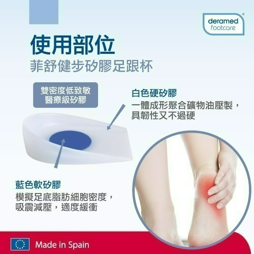 【菲舒】盒損福利品 3701 S號 矽膠足跟杯/足跟/久站減壓/後跟墊/減震/鞋跟墊(雙) 康到家-細節圖8