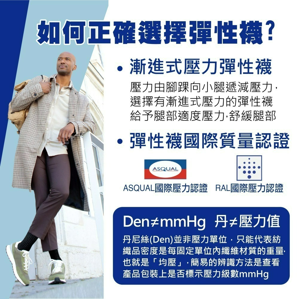 【法國途安】FAAD - 好穿脫彈性小腿襪(男款) 壓力襪 漸進式壓力 排汗吸濕抗臭 法國製 康到家-細節圖8