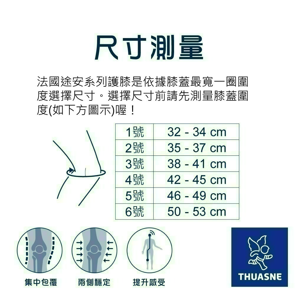 【Thuasne 法國途安】2170 十字韌帶專用護膝 上下加壓集中穩定 穩定扭轉拉伸 護膝 康到家-細節圖8