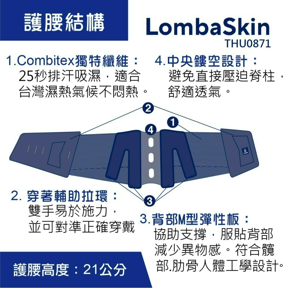 【法國途安】0871 親膚型護腰 輕薄透氣 舒適 上班族久站久坐 隱形貼膚穿著 法國製 康到家-細節圖5