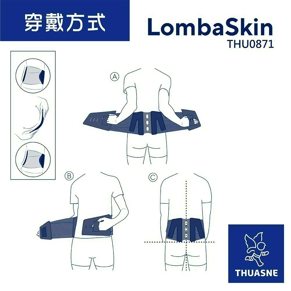 【法國途安】0871 親膚型護腰 輕薄透氣 舒適 上班族久站久坐 隱形貼膚穿著 法國製 康到家-細節圖8