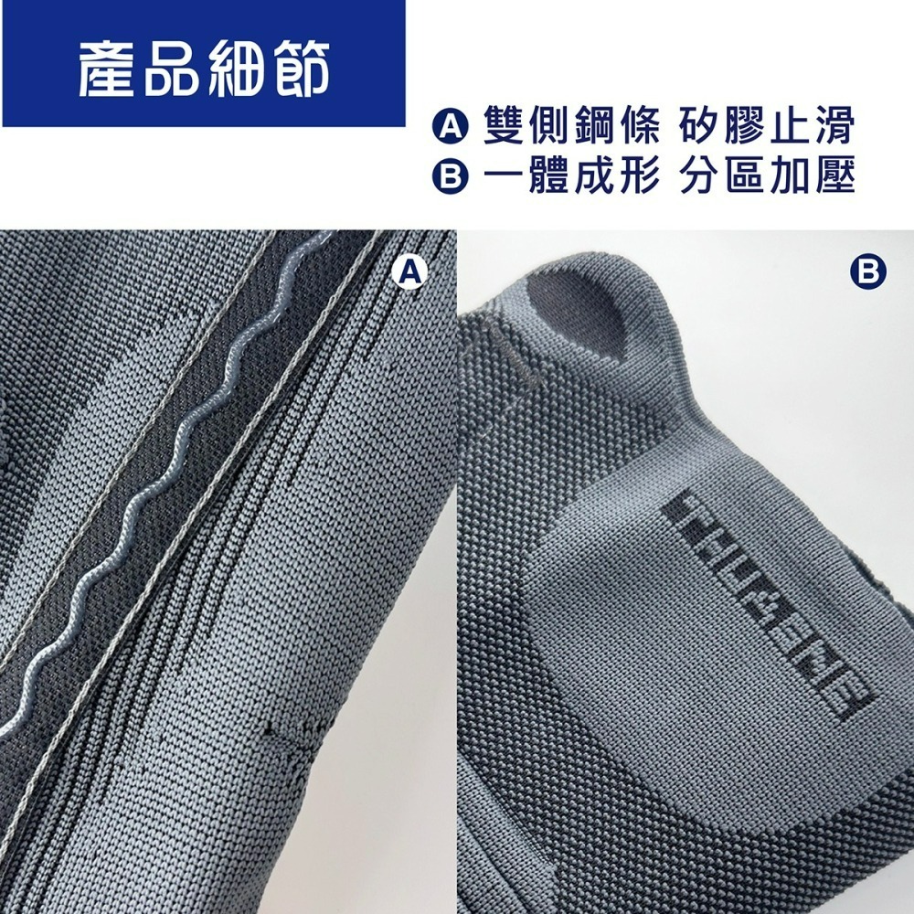 【Thuasne 法國途安】2321 彈性側條護膝 輕薄透氣 排汗吸濕 護膝 法國原裝 康到家-細節圖4
