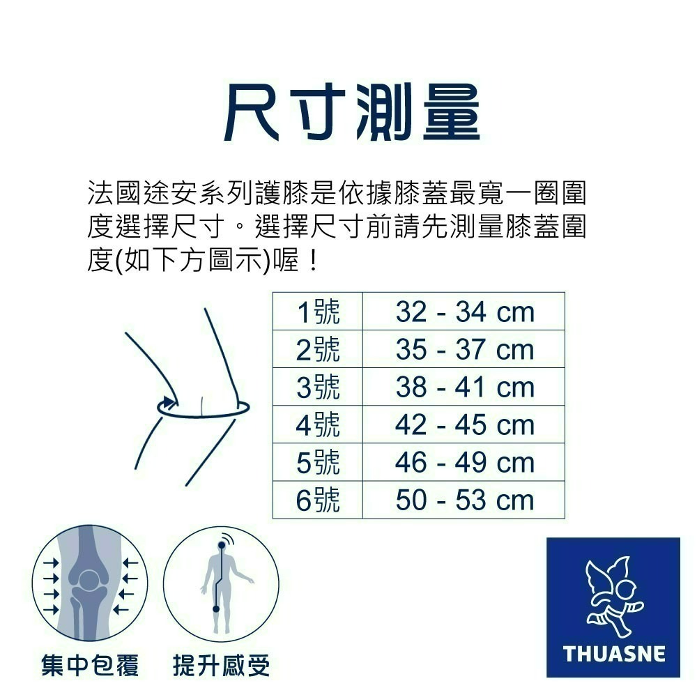 【Thuasne 法國途安】2321 彈性側條護膝 輕薄透氣 排汗吸濕 護膝 法國原裝 康到家-細節圖7