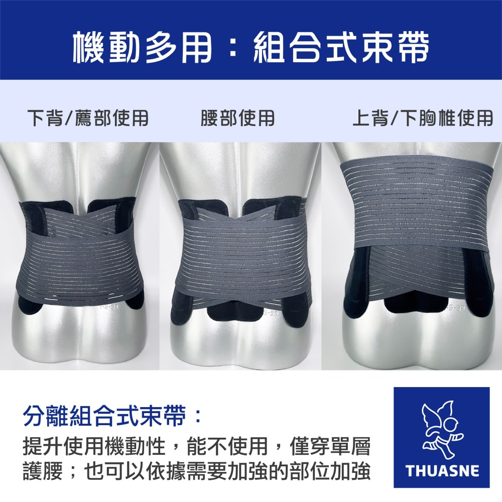 【法國途安】0852 組合式束帶護腰 LombaTech 康到家-細節圖6