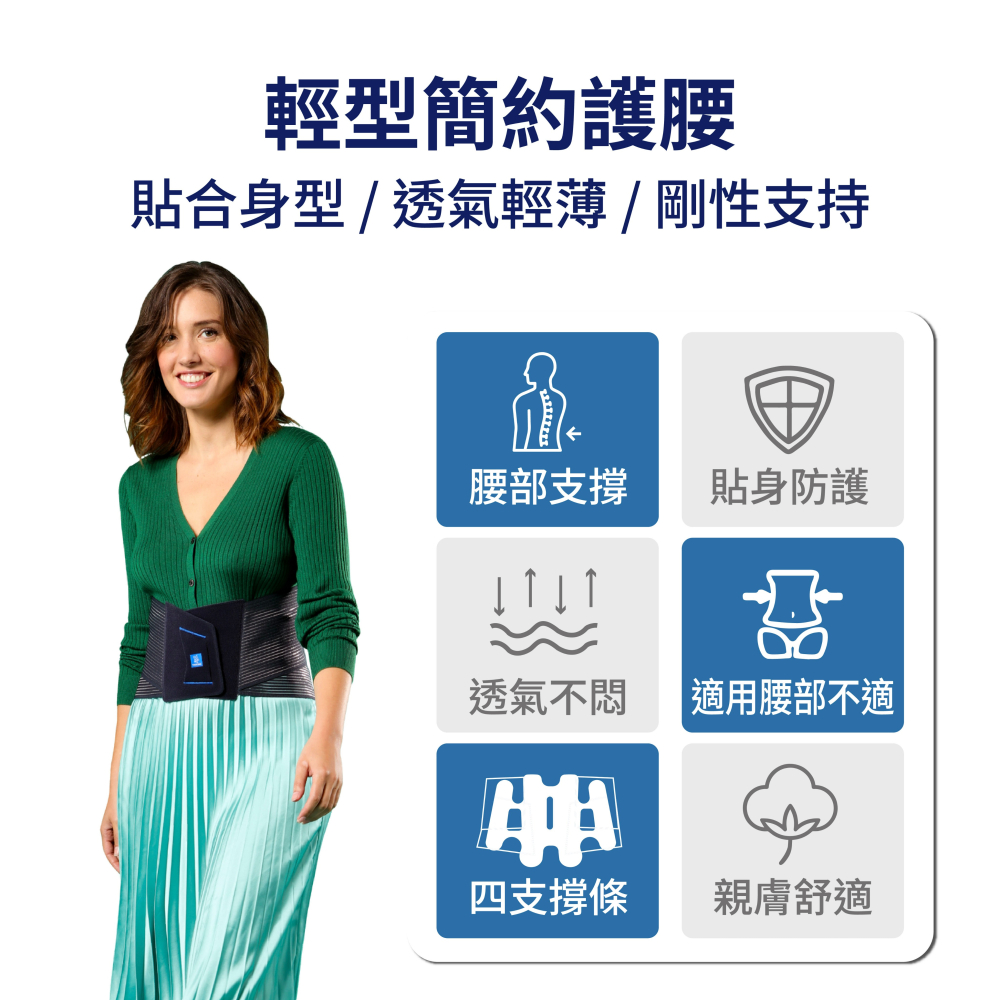 【法國途安】0875/0876 輕型簡約護腰 LombaFirst 腰部支撐 日常穿戴 透氣輕薄 柔軟舒適 康到家-細節圖2