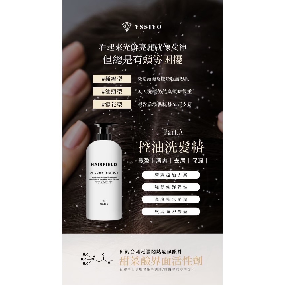 魔髮ABC｜控油洗髮精A｜添加氨基酸｜無矽靈-細節圖2
