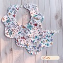 【吸水圍兜】現貨✨｜(A0003) BSMI認證 四季可用新生兒INS雙面大花型按扣圍兜🌸 寶寶棉質圍兜-規格圖6