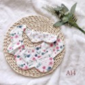 【吸水圍兜】現貨✨｜(A0003) BSMI認證 四季可用新生兒INS雙面大花型按扣圍兜🌸 寶寶棉質圍兜-規格圖6