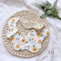 【吸水圍兜】現貨✨｜(A0003) BSMI認證 四季可用新生兒INS雙面大花型按扣圍兜🌸 寶寶棉質圍兜-規格圖6