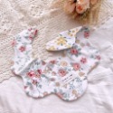 【吸水圍兜】現貨✨｜(A0003) BSMI認證 四季可用新生兒INS雙面大花型按扣圍兜🌸 寶寶棉質圍兜-規格圖6