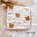 【紗布口水巾】現貨✨｜(E0014)BSMI認證 單面印花六層泡泡紗布口水巾 寶寶嬰兒洗臉巾方巾 手帕 多功能萬用巾-規格圖4