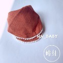 【吸水圍兜】現貨✨｜(A0011)一巾二用！莫蘭迪色/復古色系純花邊紗布巾 寶寶紗布按扣圍兜 嬰兒紗布巾 拍嗝巾-規格圖9