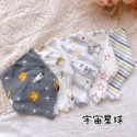 【吸水圍兜】現貨✨｜(A0014)寶寶生活美學💝 嬰兒新生兒寶寶圍兜 純棉雙按扣三角吸水圍兜超值五件組 三角巾-規格圖4