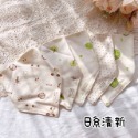 【吸水圍兜】現貨✨｜(A0014)寶寶生活美學💝 嬰兒新生兒寶寶圍兜 純棉雙按扣三角吸水圍兜超值五件組 三角巾-規格圖4