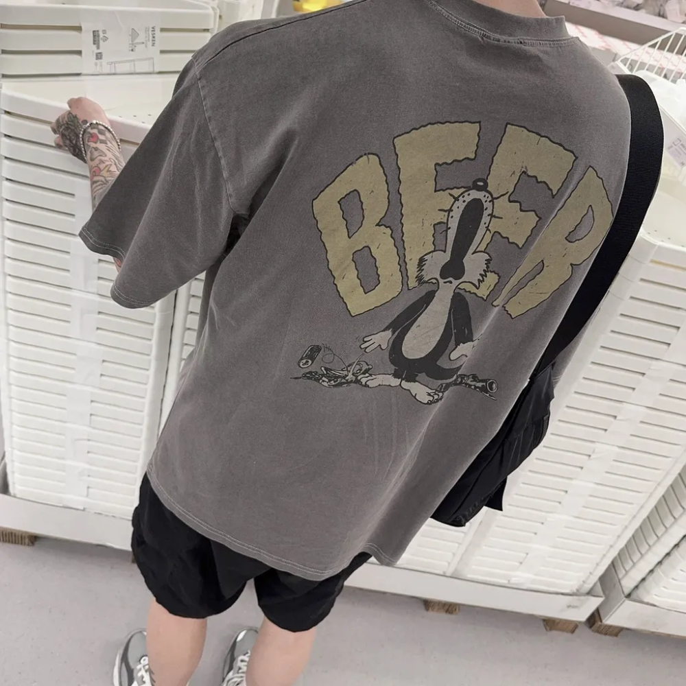 BEER大叫貓水洗短TEE-細節圖6