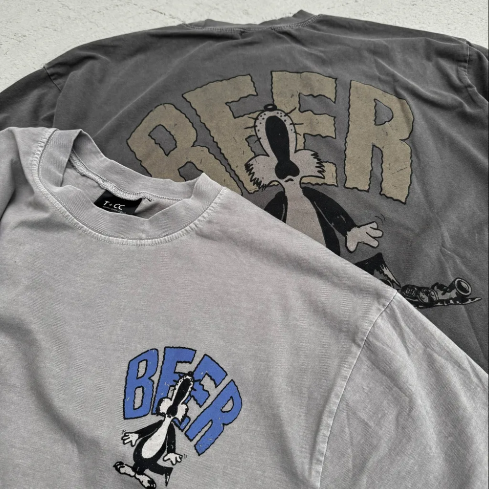 BEER大叫貓水洗短TEE-細節圖7