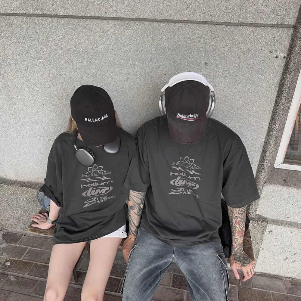 Y2K圖樣水洗個性短TEE-細節圖7